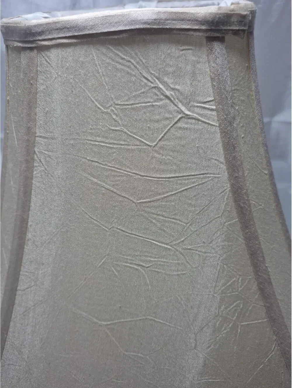 Square Bell Inverted Textured Ivory Corner Lamp Shade 13